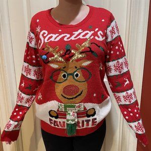 No Boundaries “Santas Favorite” Reindeer Sweater Christmas, size XXL 19